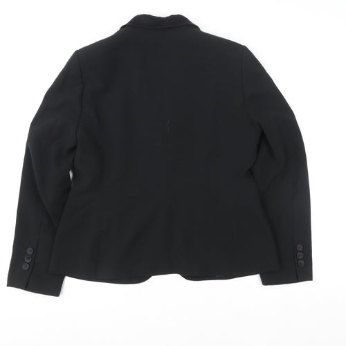 CC Women Black Blazer Size 14 Regular Classic Formal Jacket