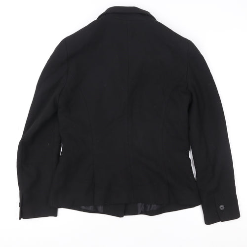 Zara Basic Women's Black Blazer Jacket Size 10 Regular Fit