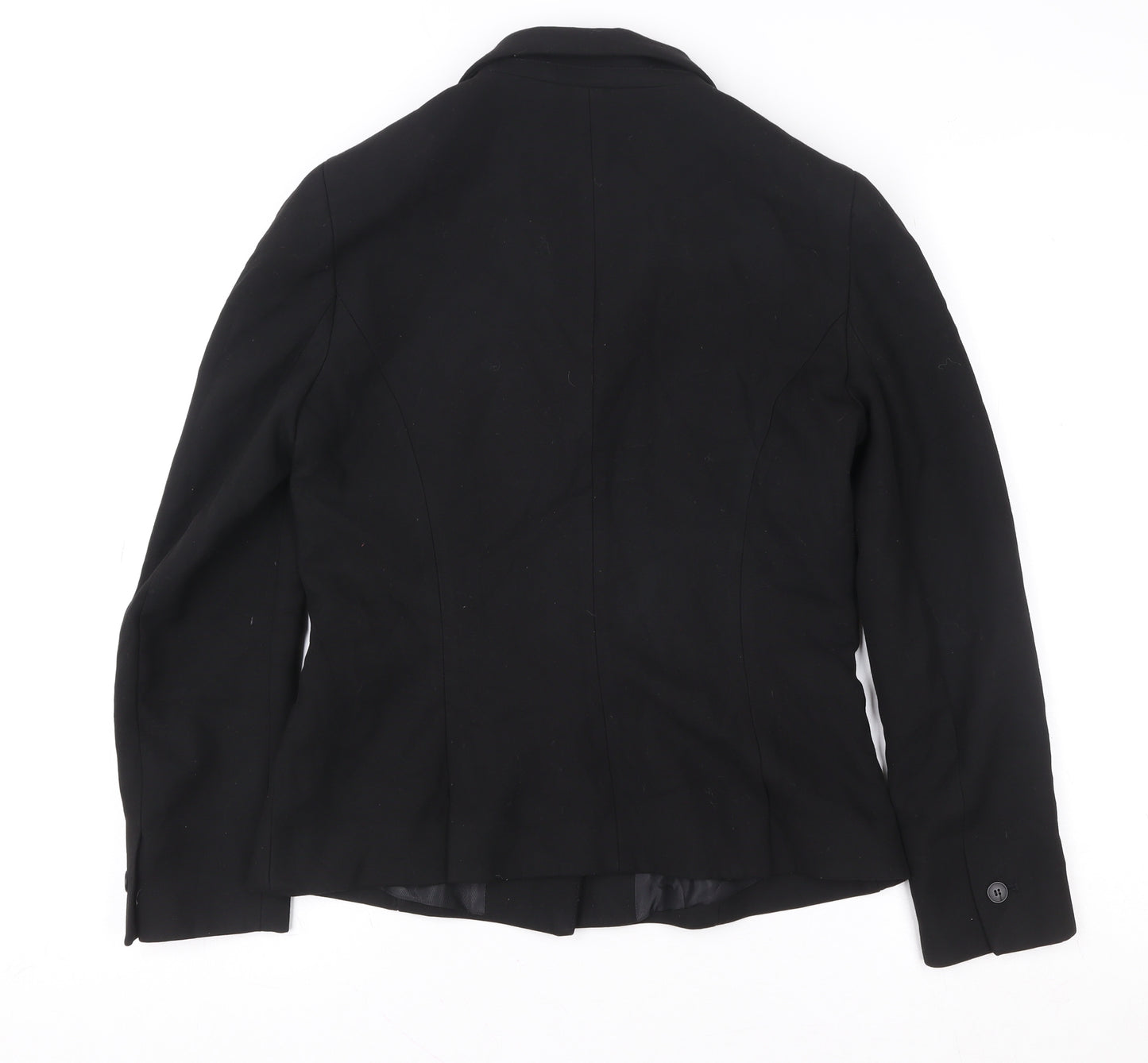Zara Basic Women's Black Blazer Jacket Size 10 Regular Fit