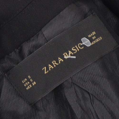 Zara Basic Women's Black Blazer Jacket Size 10 Regular Fit