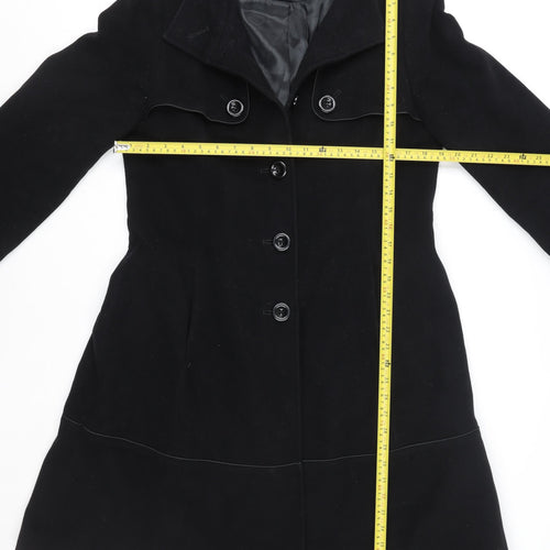 Planet Women’s Black Wool Cashmere Blend Long Coat Size 12