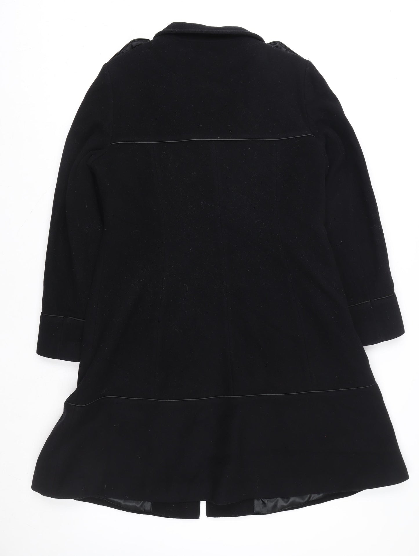 Planet Women’s Black Wool Cashmere Blend Long Coat Size 12