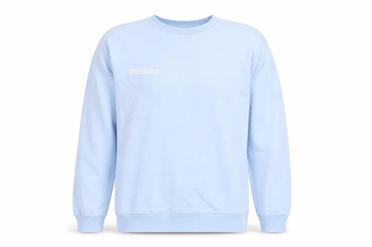 Front view of Boohoo Women’s Light Blue Crew Neck Pullover Sweatshirt, size S