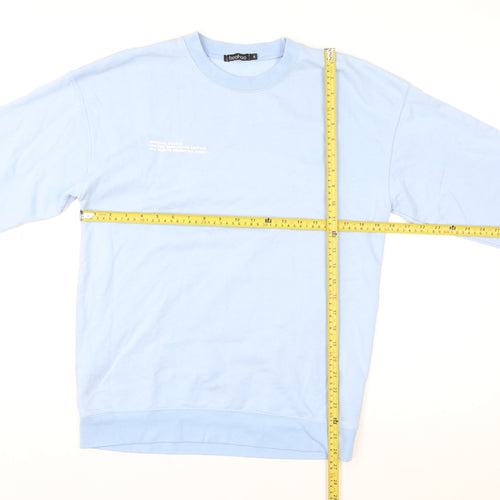 Boohoo Women’s Light Blue Crew Neck Pullover Sweatshirt Size S