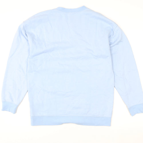 Boohoo Women’s Light Blue Crew Neck Pullover Sweatshirt Size S