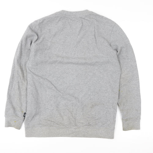 Vans Men's Grey Logo Fleece Pullover Sweatshirt Size L