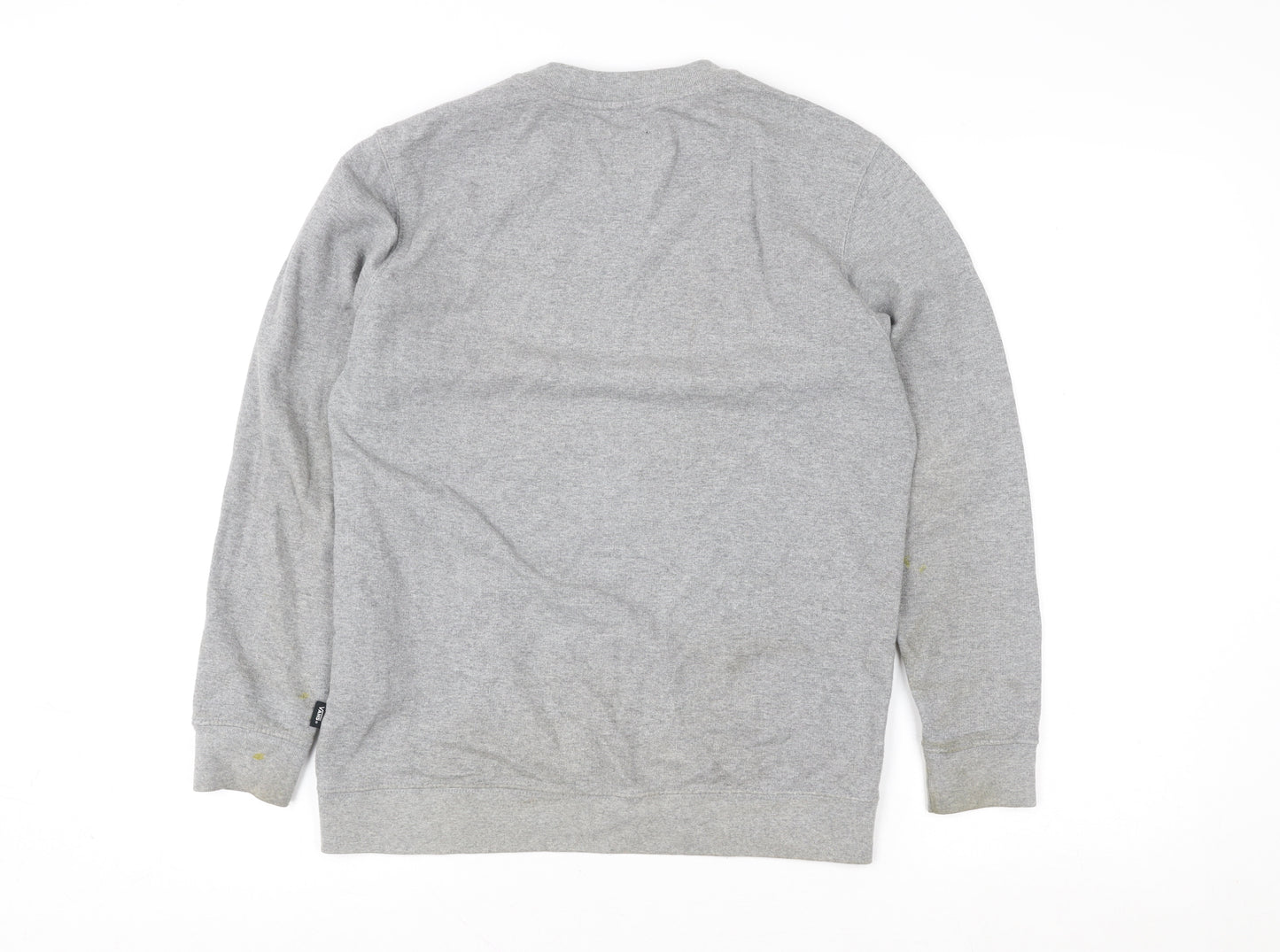 Vans Men's Grey Logo Fleece Pullover Sweatshirt Size L