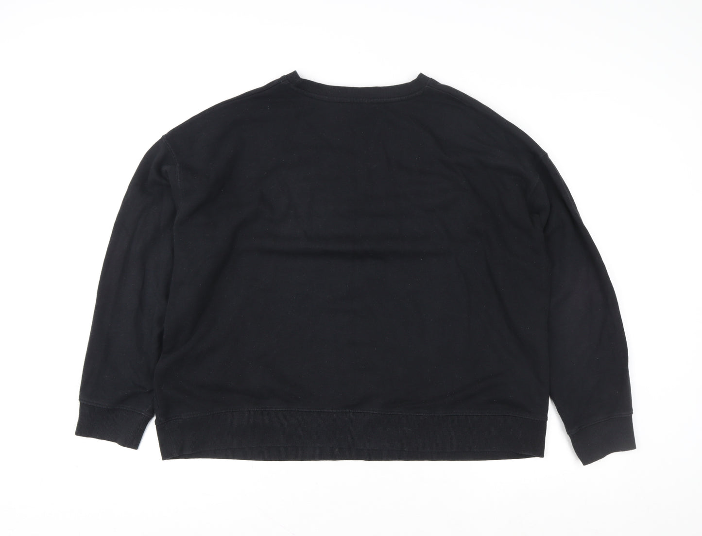 New Look Women's Black L Sweatshirt Crew Neck Graphic 'Midnight Dreamer' 1996 Cotton Blend