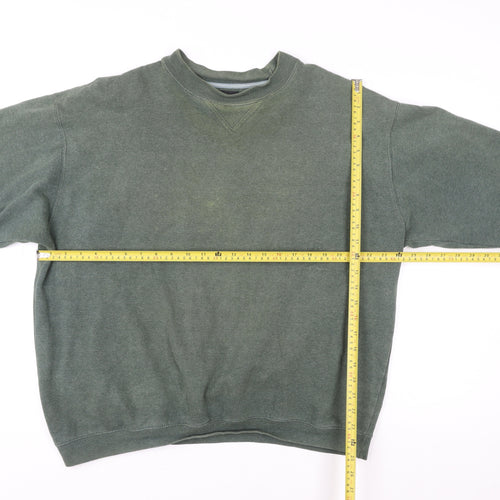 BHS Womens Dark Bottle Marl Green Sweatshirt Large Cotton Blend Casual