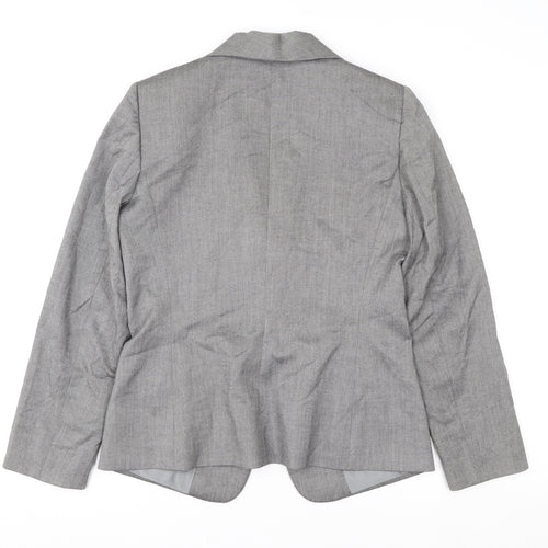 Alex Marie Grey Single-Breasted Women's Blazer Size 10 UK Classic Fit
