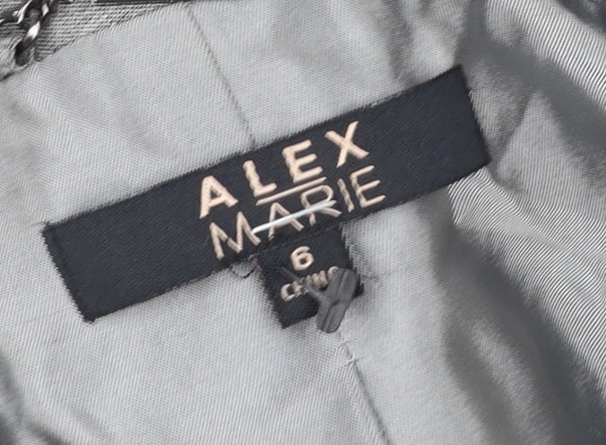 Alex Marie Grey Single-Breasted Women's Blazer Size 10 UK Classic Fit