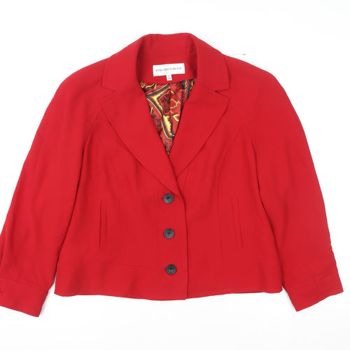 Jones New York Suit Red Women's Size 10 Single-Breasted Blazer