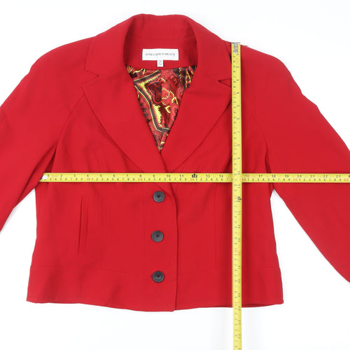 Jones New York Suit Red Women's Size 10 Single-Breasted Blazer