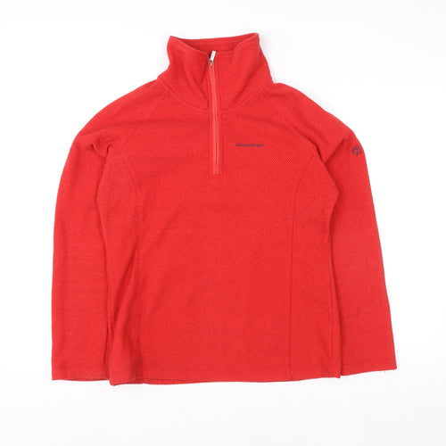 Craghoppers Men's Red Half Zip Fleece Sweatshirt Size 10 Regular Fit
