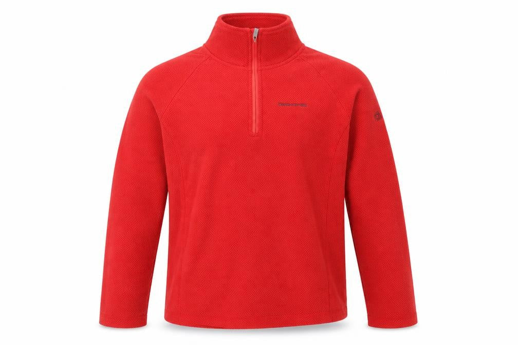 Craghoppers Men's Red Half Zip Fleece Sweatshirt Size 10 Regular Fit