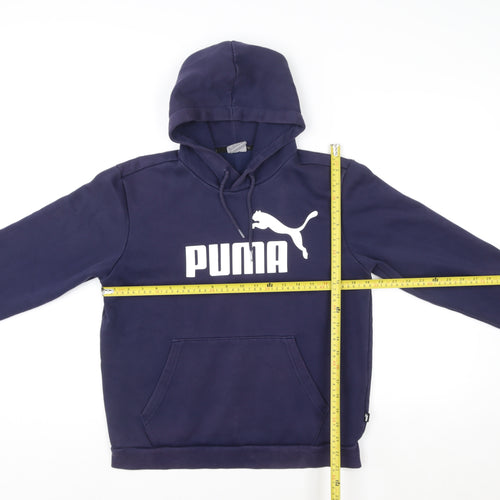 Puma Womens Navy Blue Pullover Hoodie Small Hooded Sweatshirt