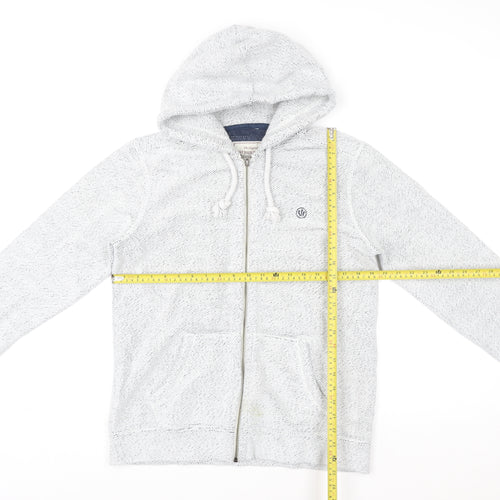 Fat Face Women Grey Knit Zip Hoodie Jacket Size S Hooded Casual