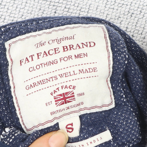 Fat Face Women Grey Knit Zip Hoodie Jacket Size S Hooded Casual