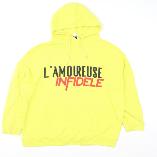 Bel Air Women's Yellow Pullover Hoodie L'Amoureuse Infidele T1 Cotton