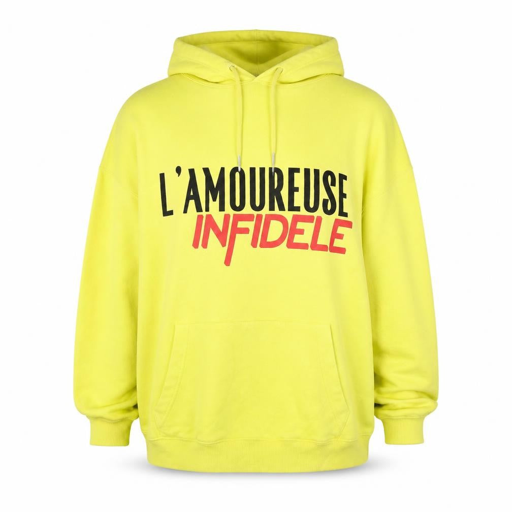 Bel Air Women's Yellow Pullover Hoodie L'Amoureuse Infidele T1 Cotton