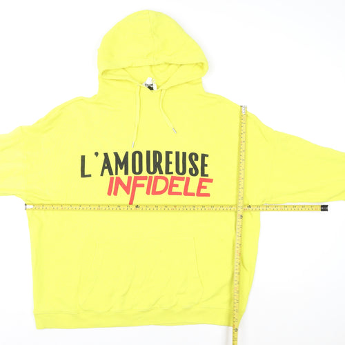 Bel Air Women's Yellow Pullover Hoodie L'Amoureuse Infidele T1 Cotton