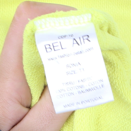 Bel Air Women's Yellow Pullover Hoodie L'Amoureuse Infidele T1 Cotton