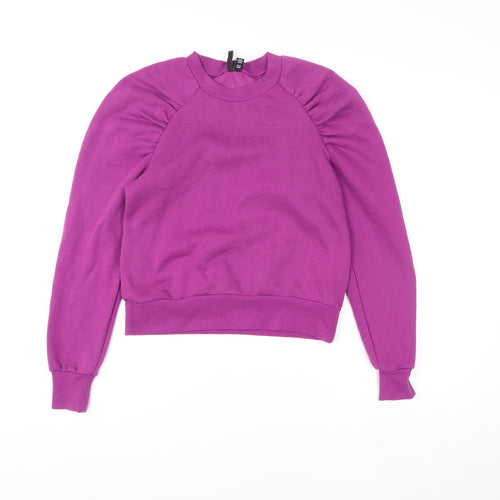 Vero Moda Womens Purple XS Long Sleeve Crew Neck Sweatshirt