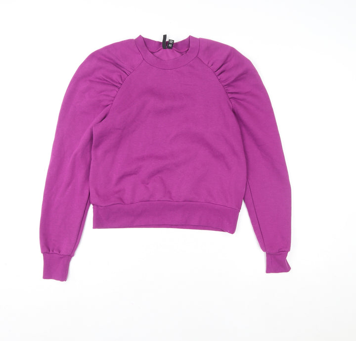 Vero Moda Womens Purple XS Long Sleeve Crew Neck Sweatshirt