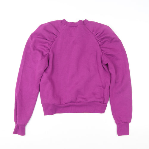 Vero Moda Womens Purple XS Long Sleeve Crew Neck Sweatshirt