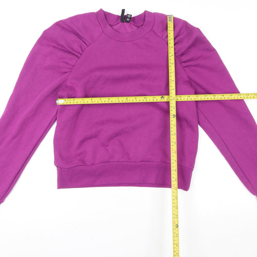 Vero Moda Womens Purple XS Long Sleeve Crew Neck Sweatshirt