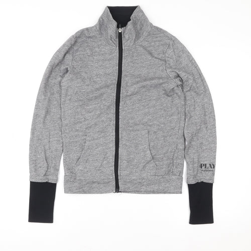ONLY PLAY Unisex Grey Basic Full Zip Lightweight Sports Jacket Size S