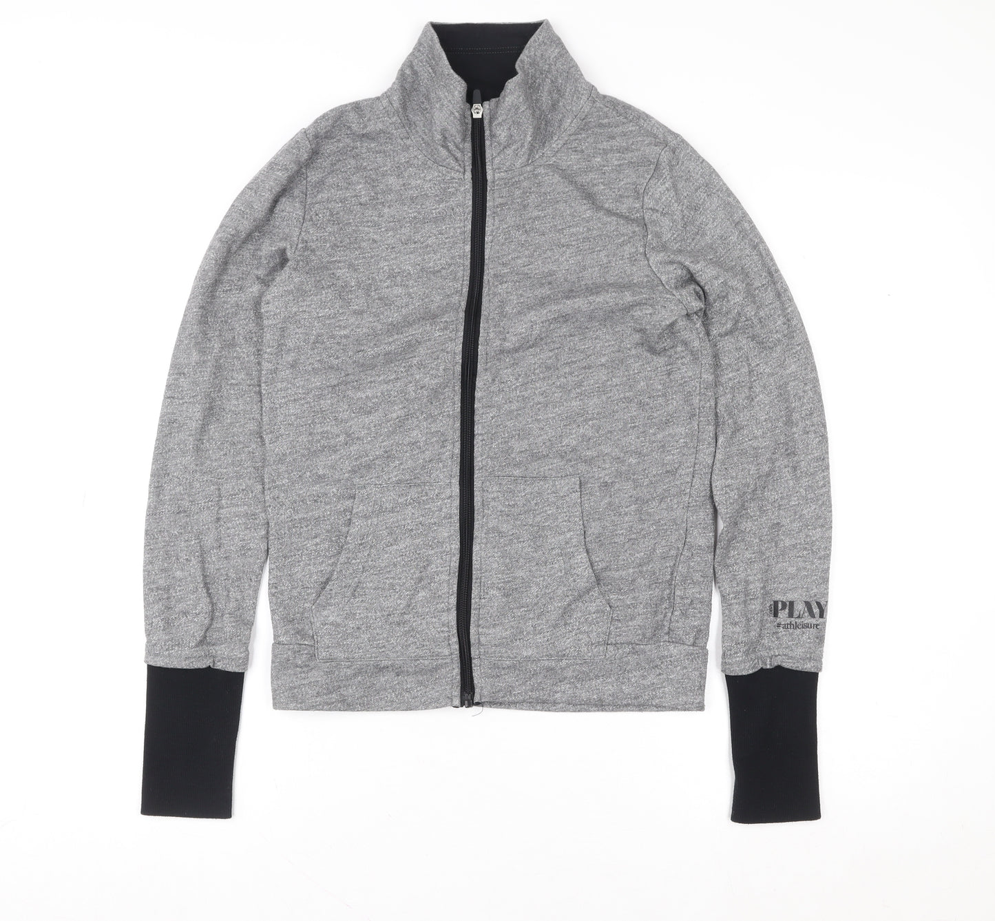 ONLY PLAY Unisex Grey Basic Full Zip Lightweight Sports Jacket Size S