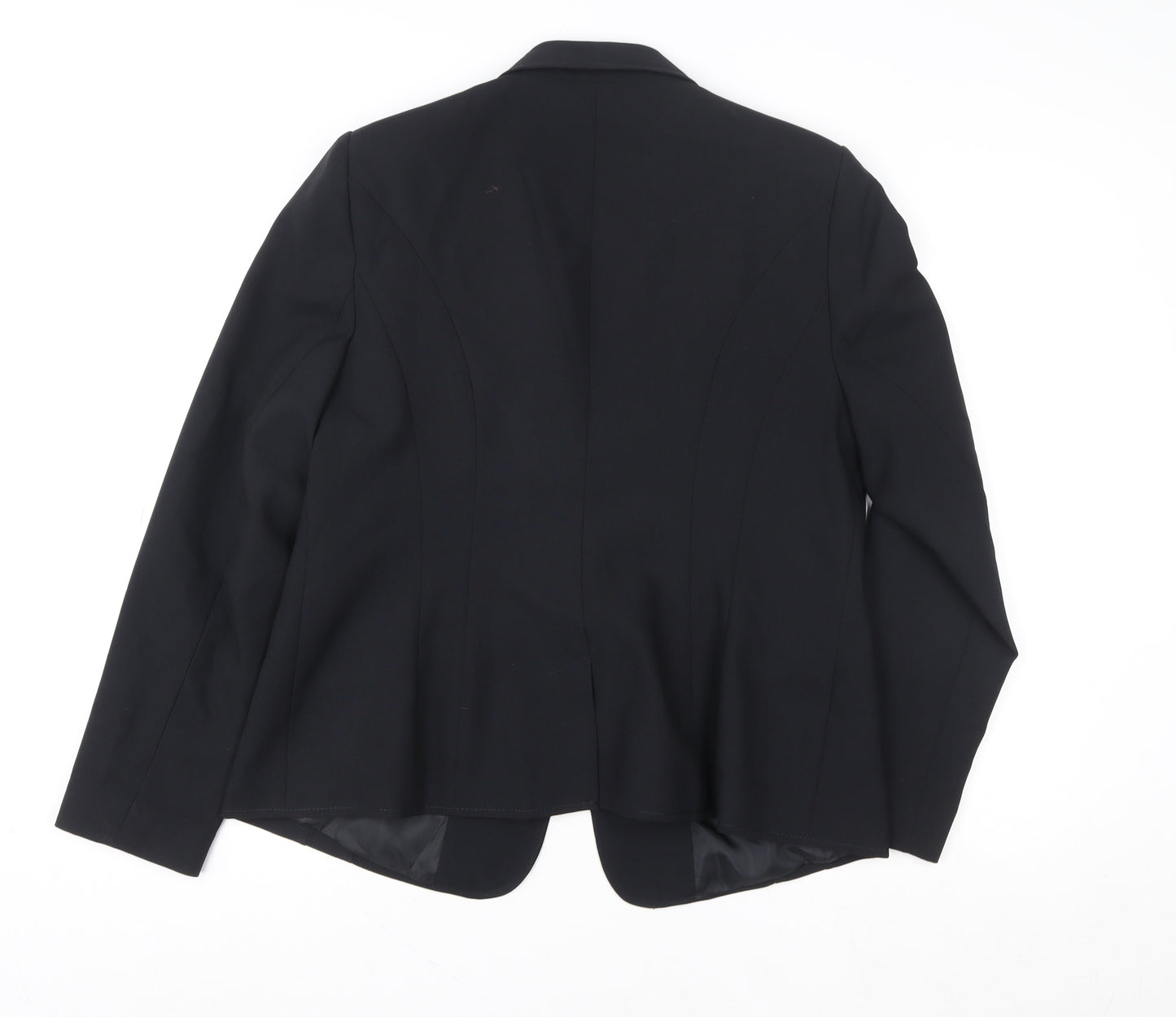 Peacocks Womens Black Blazer Jacket Size 16 Tailored Single Button