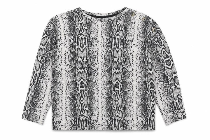M&Co Women's Grey Animal Print Long Sleeve Jersey Blouse Size 14