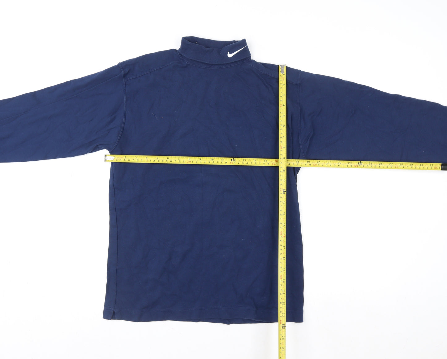 Nike Men's Blue XL High Neck Cotton Sports Sweatshirt