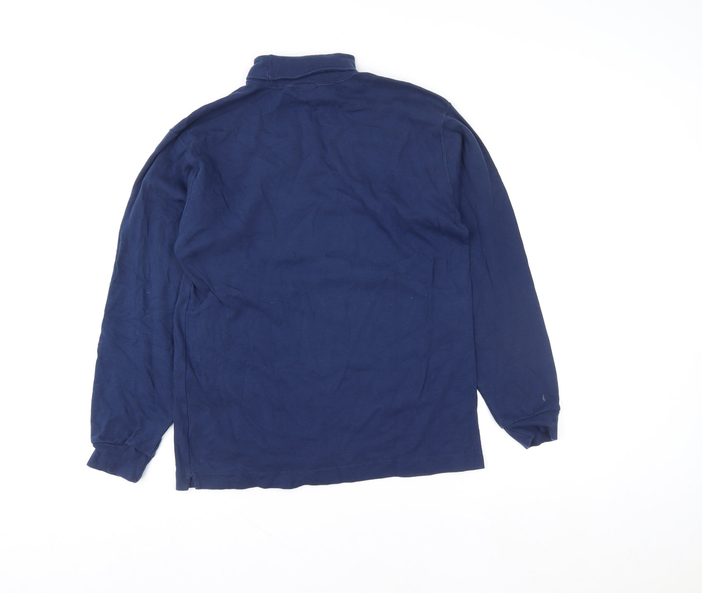 Nike Men's Blue XL High Neck Cotton Sports Sweatshirt