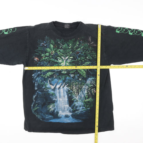 Spiral Women’s Black Gothic Nature Long Sleeve Graphic T-Shirt Size L