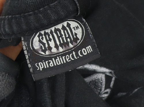 Spiral Women’s Black Gothic Nature Long Sleeve Graphic T-Shirt Size L