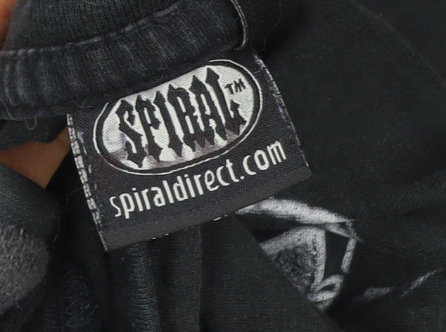 Spiral Women’s Black Gothic Nature Long Sleeve Graphic T-Shirt Size L