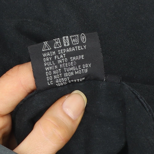 Spiral Women’s Black Gothic Nature Long Sleeve Graphic T-Shirt Size L