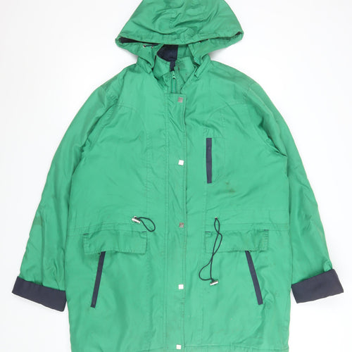 Being Casual Men's Green Hooded Parka Jacket Size 16