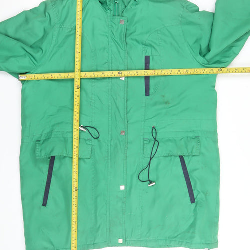 Being Casual Men's Green Hooded Parka Jacket Size 16