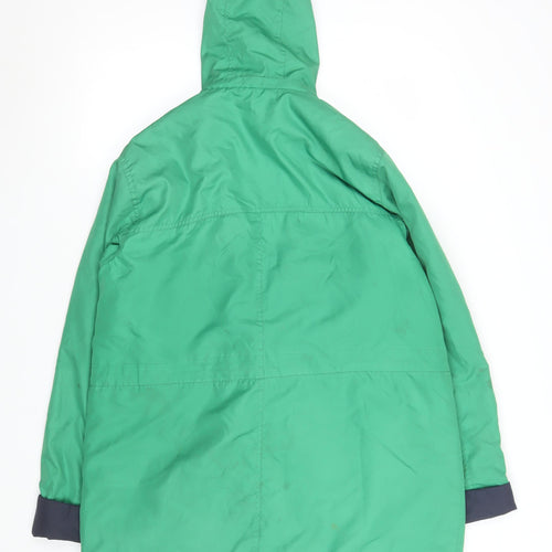 Being Casual Men's Green Hooded Parka Jacket Size 16