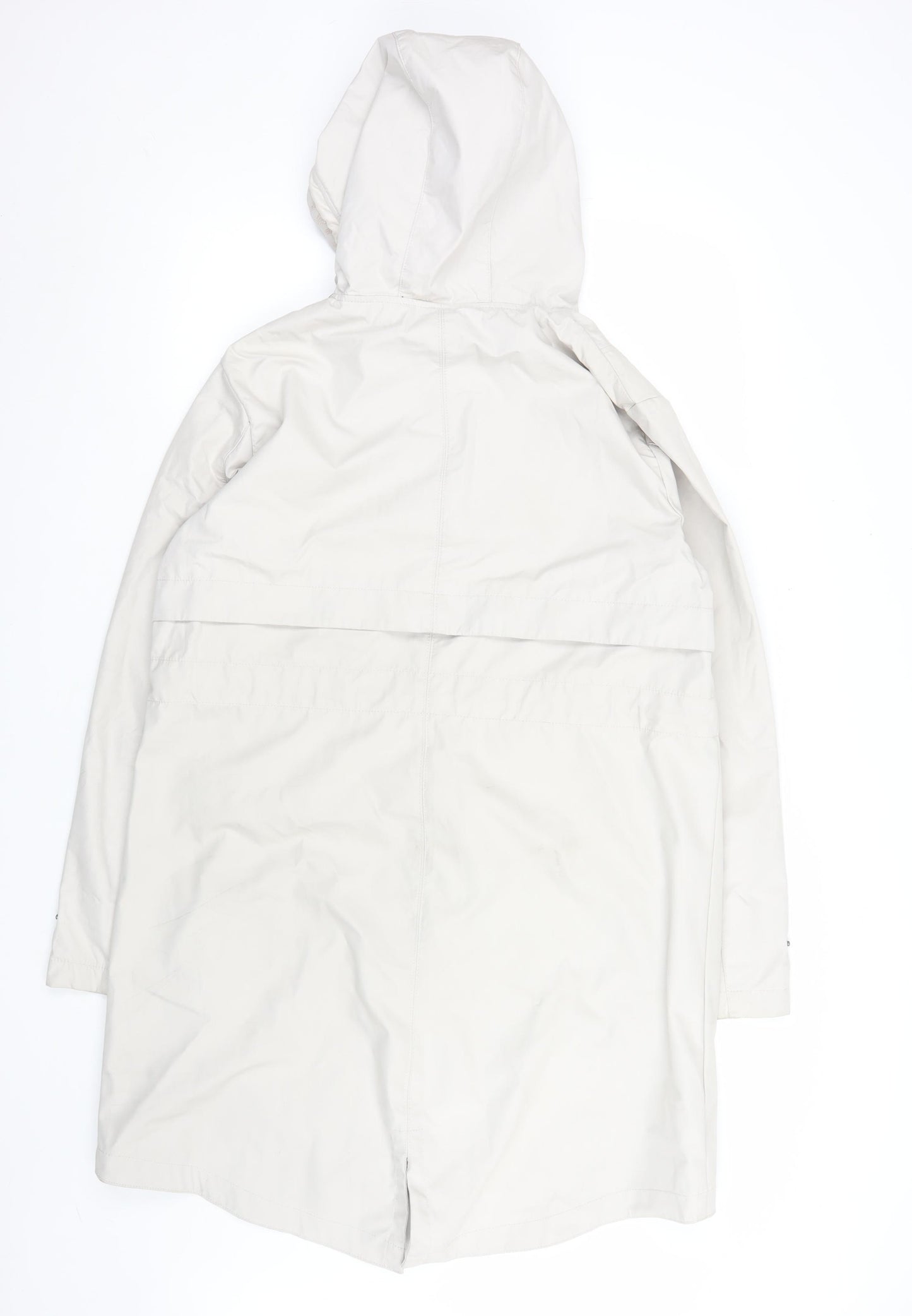 Gina Benotti Women's Ivory Long Hooded Parka Coat Size 14