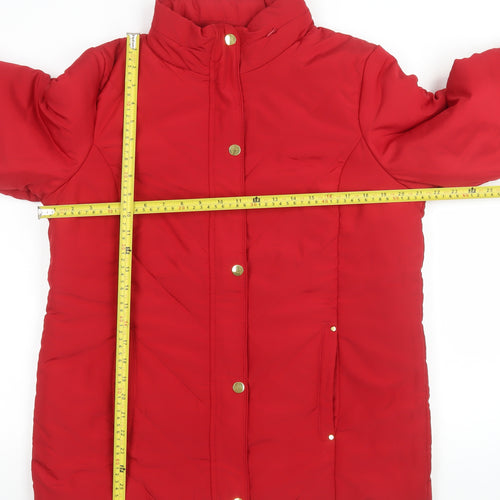 Isle Essentials Womens Red Size 14 Puffer Jacket Winter Coat