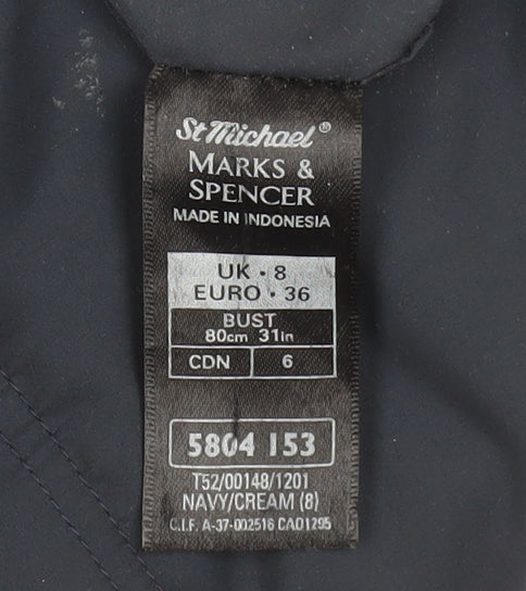 Marks and Spencer Women's Blue Size 8 Sleeveless Bodywarmer Waistcoat
