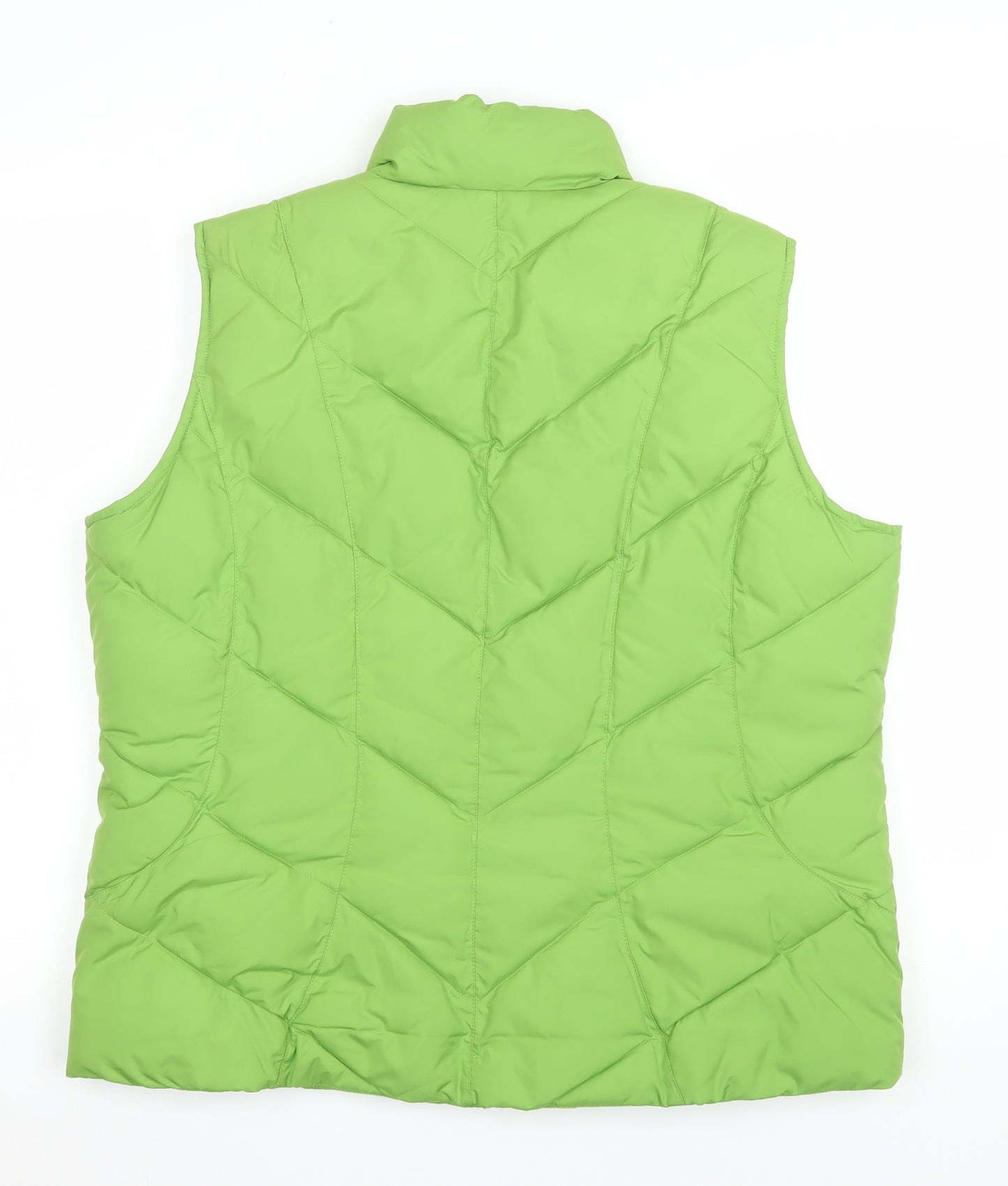 Marks and Spencer Women Green Quilted Puffer Waistcoat Size 12