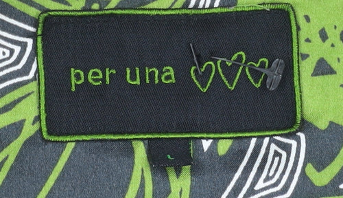 Marks and Spencer Women Green Quilted Puffer Waistcoat Size 12