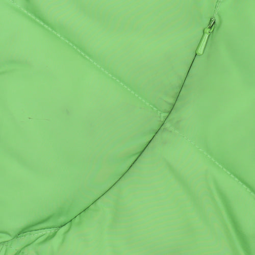 Marks and Spencer Women Green Quilted Puffer Waistcoat Size 12