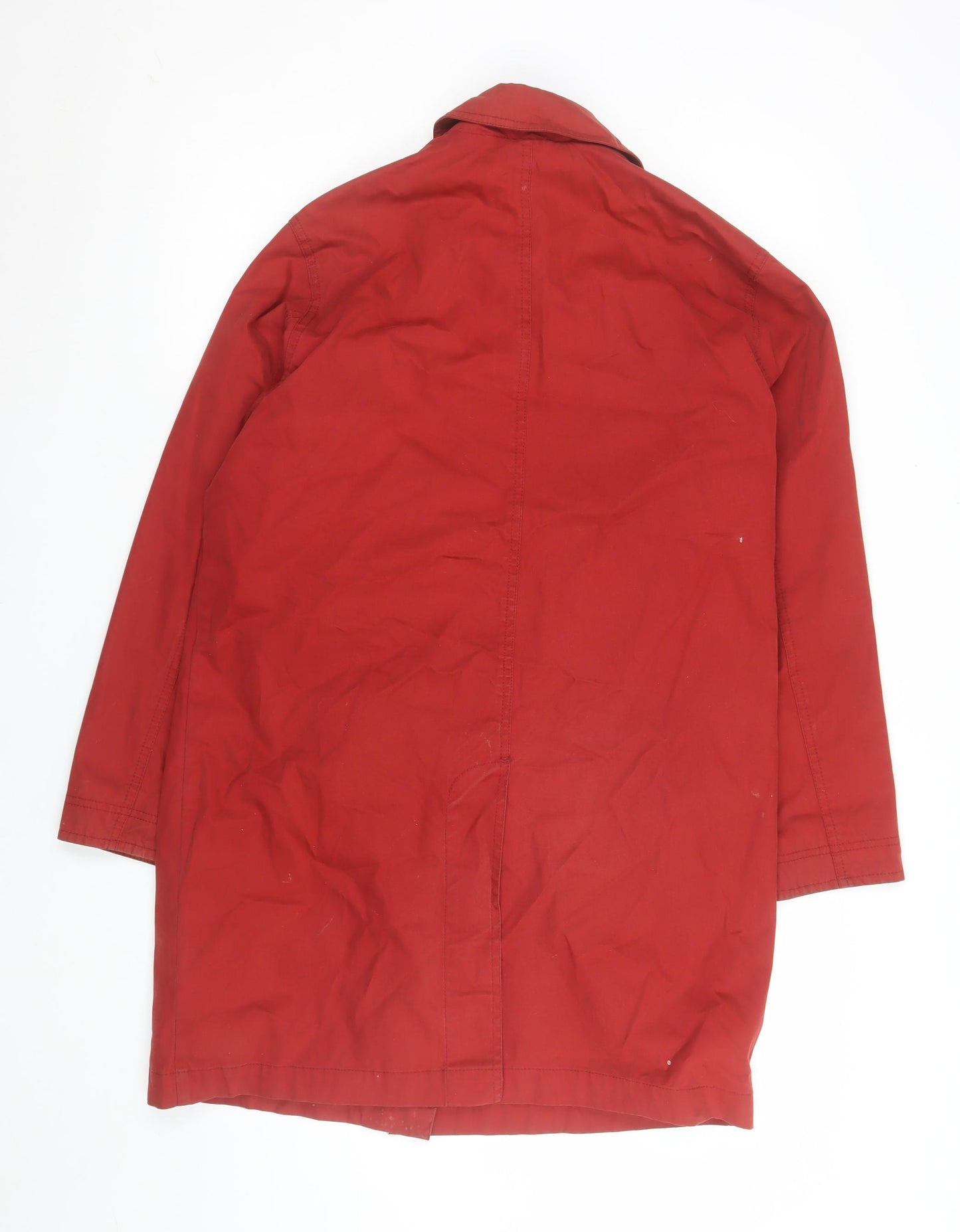 Next Men's Red Cotton Waterproof Rain Coat Small Classic Fit